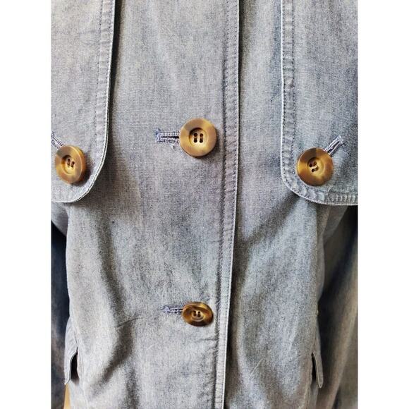 Charter Club Women's Blue Cotton Long Sleeve Buttons Front Casual Jacket Size XL - Picture 4 of 12
